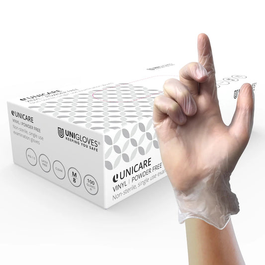 Clear Powder Free Vinyl Gloves Large